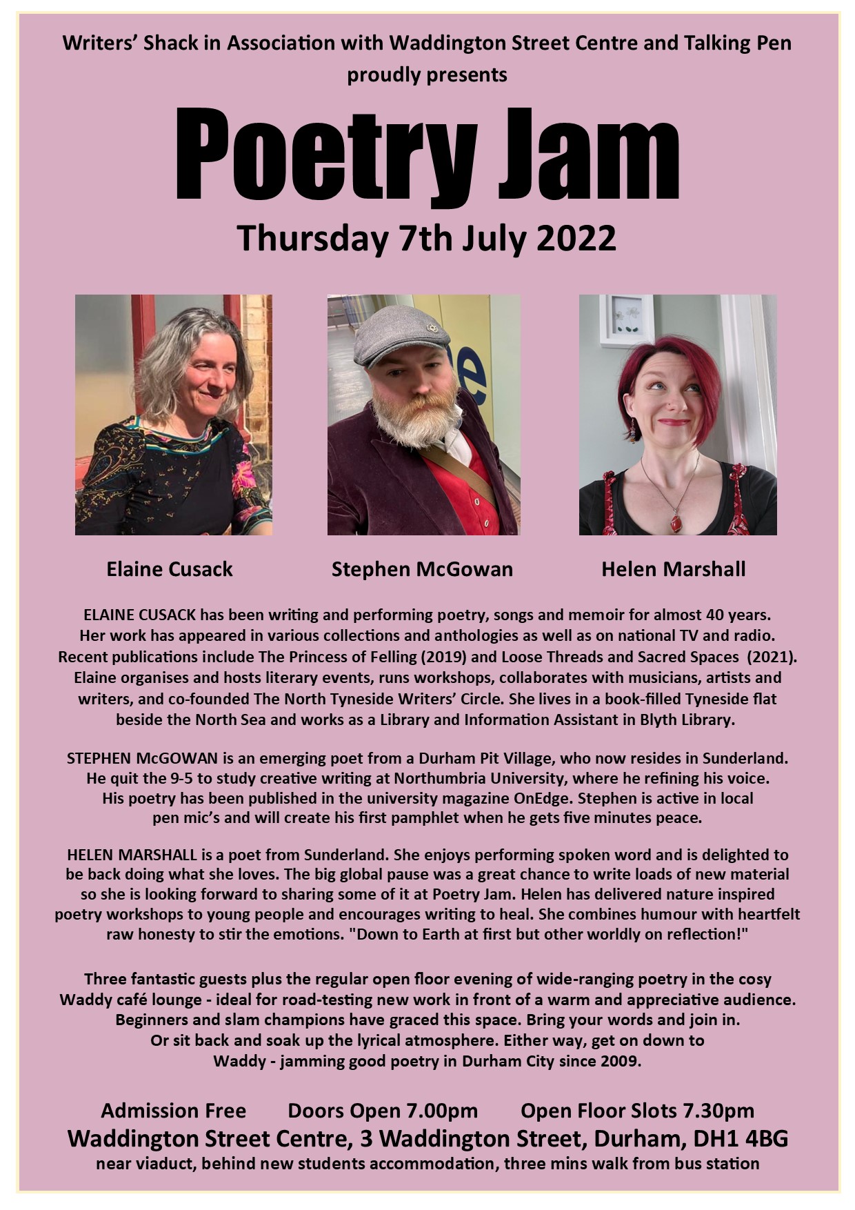 Poetry Jam Elaine Cusack